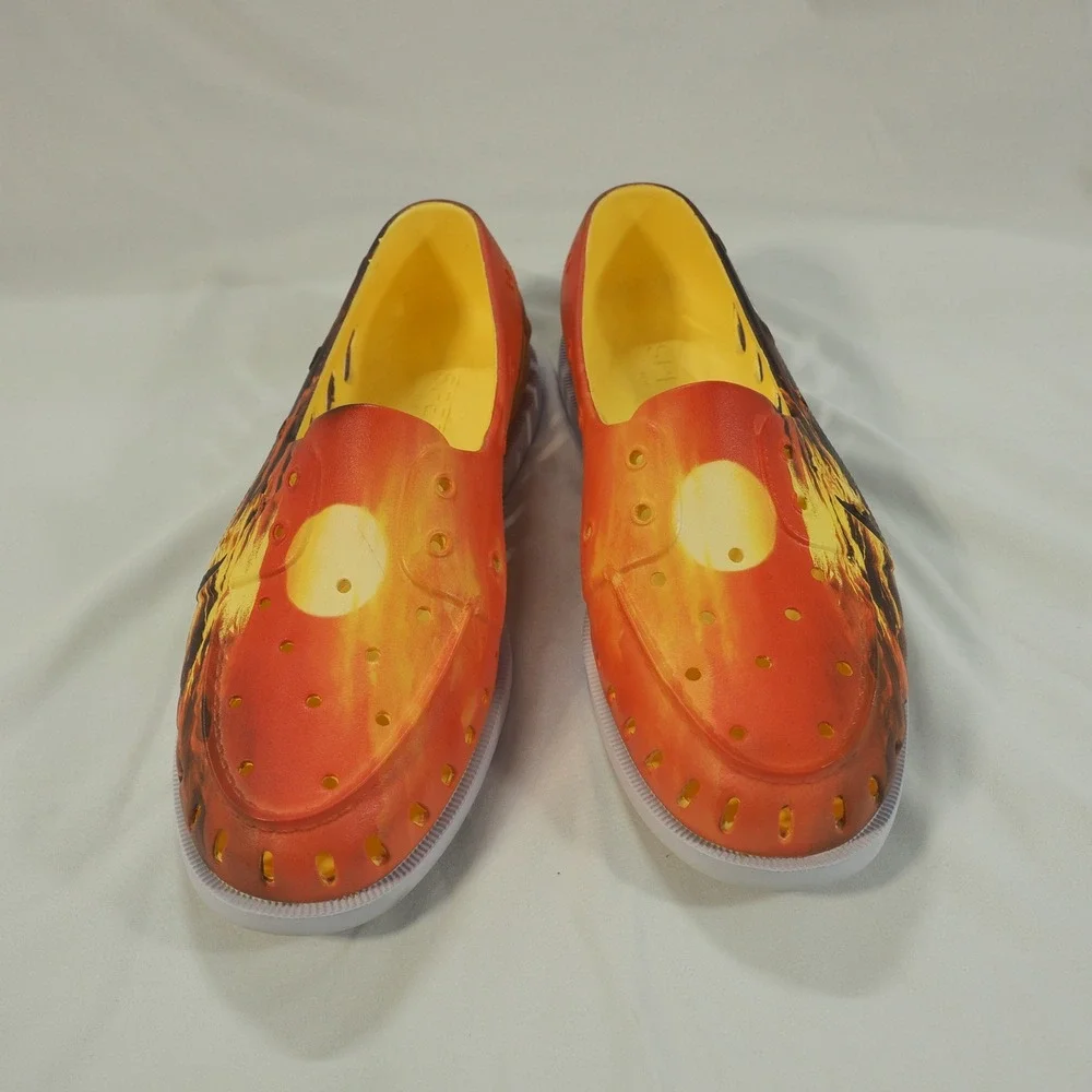 Sperry Jaws Authentic Original Float Boat Shoe Mens 11 Orange Sunset Shark Foam